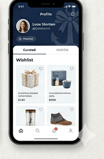 A GiftAnchor wish list on iPhone